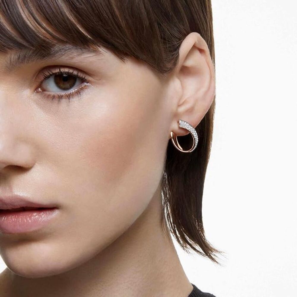 NWOT Swarovski Exist Rosegold Crystal Earring - Picture 3 of 16